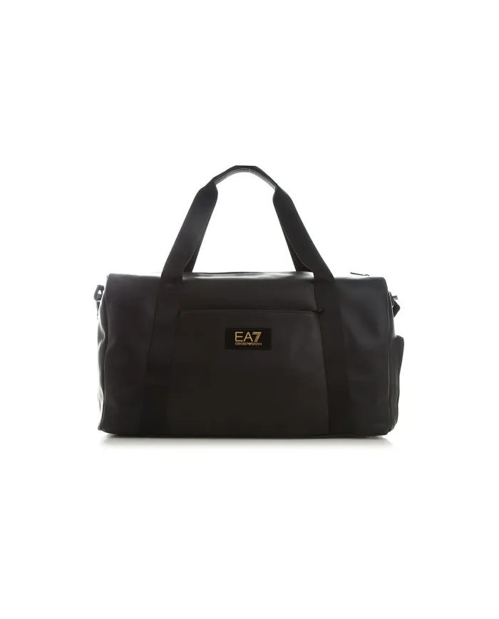 Armani Men's EA7 Black Briefcase with Shoulder Strap and Zipper - Style 276175 1A905 A-ET