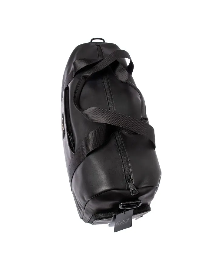Armani Men's EA7 Black Briefcase with Shoulder Strap and Zipper - Style 276175 1A905 A-ET