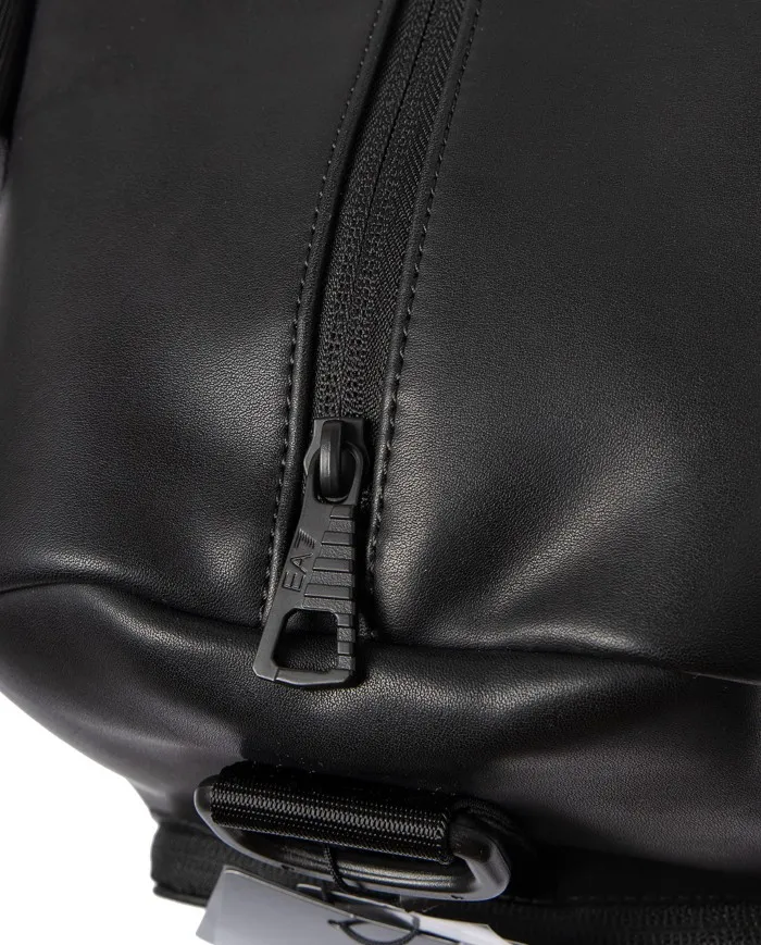 Armani Men's EA7 Black Briefcase with Shoulder Strap and Zipper - Style 276175 1A905 A-ET