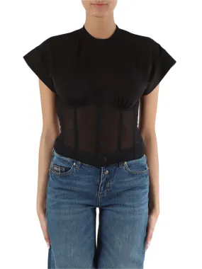Cotton Top with Corset Insert
